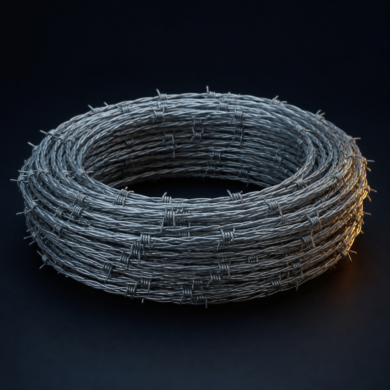 AnchorLine double-strand galvanized barbed wire coil